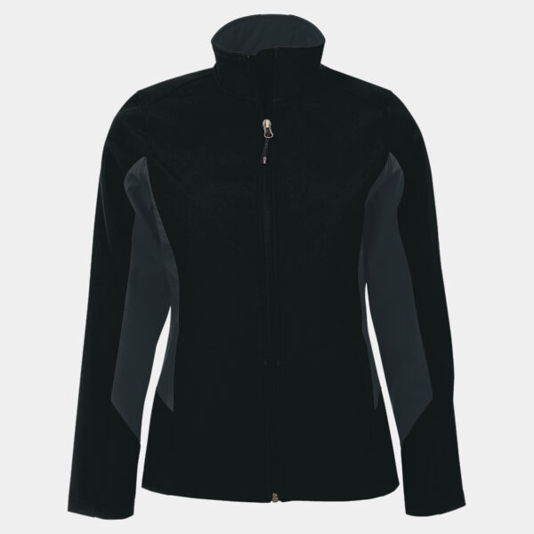COAL HARBOUR® EVERYDAY COLOUR BLOCK WATER REPELLENT SOFT SHELL LADIES' JACKET Thumbnail
