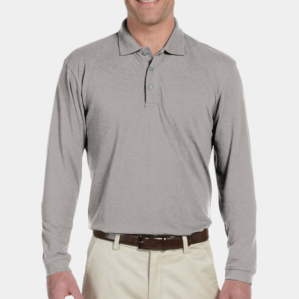 Harriton Men's Easy Blend™ Long-Sleeve Polo Thumbnail