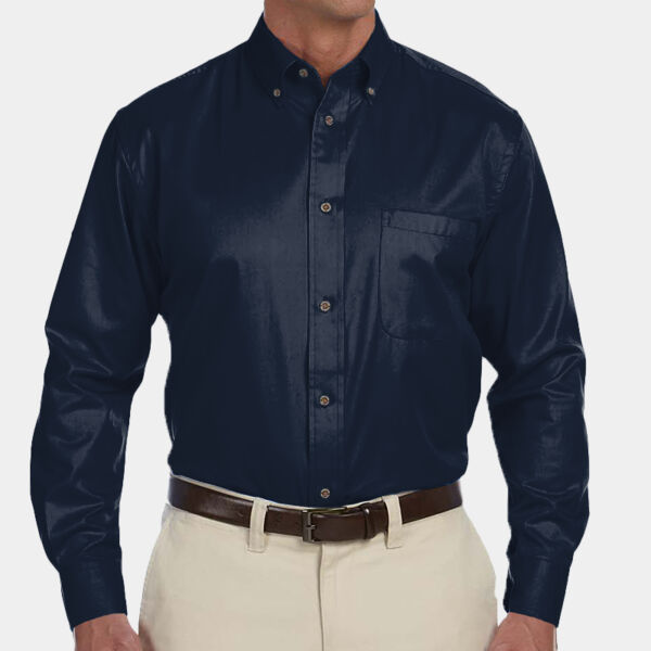 Men's Tall Easy Blend™ Long-Sleeve Twill Shirt with Stain-Release Thumbnail