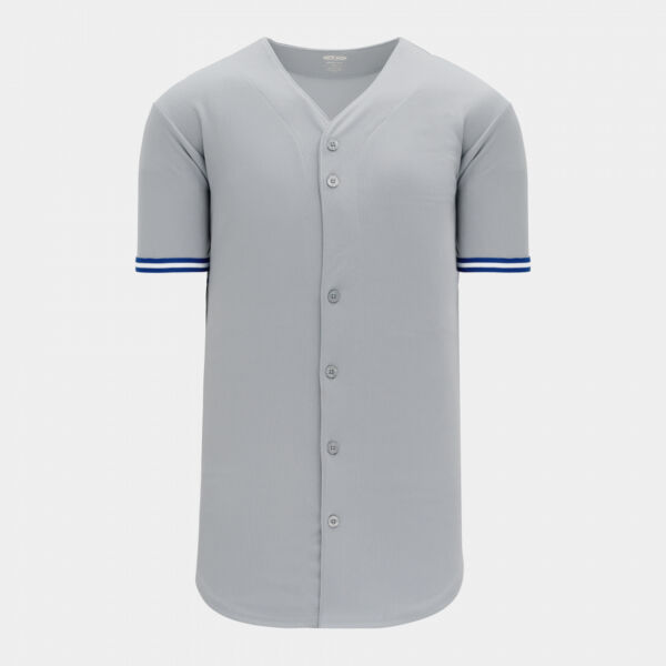 Athletic Knit Full Button Baseball Jersey Thumbnail