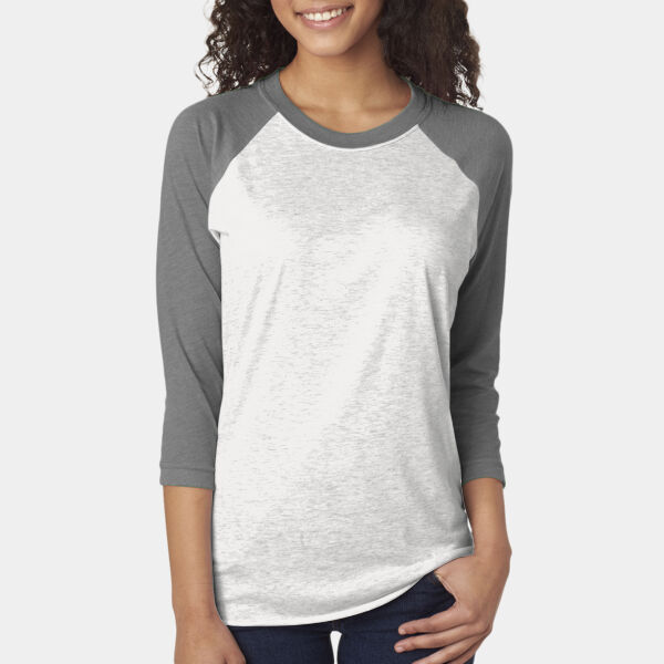 Next Level Apparel Unisex Triblend Three-Quarter Sleeve Raglan Thumbnail